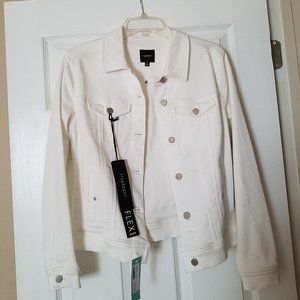 White jean jacket, Liverpool, sold by StitchFix